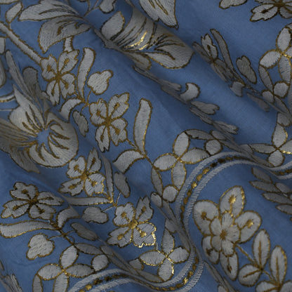 Colored Color Cotton Border Embroidery Fabric