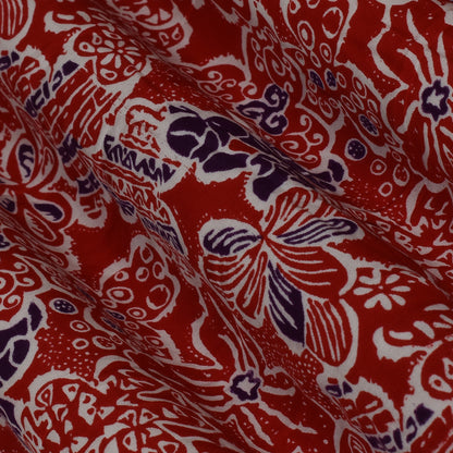 Multi Color Modal Satin Print Fabric