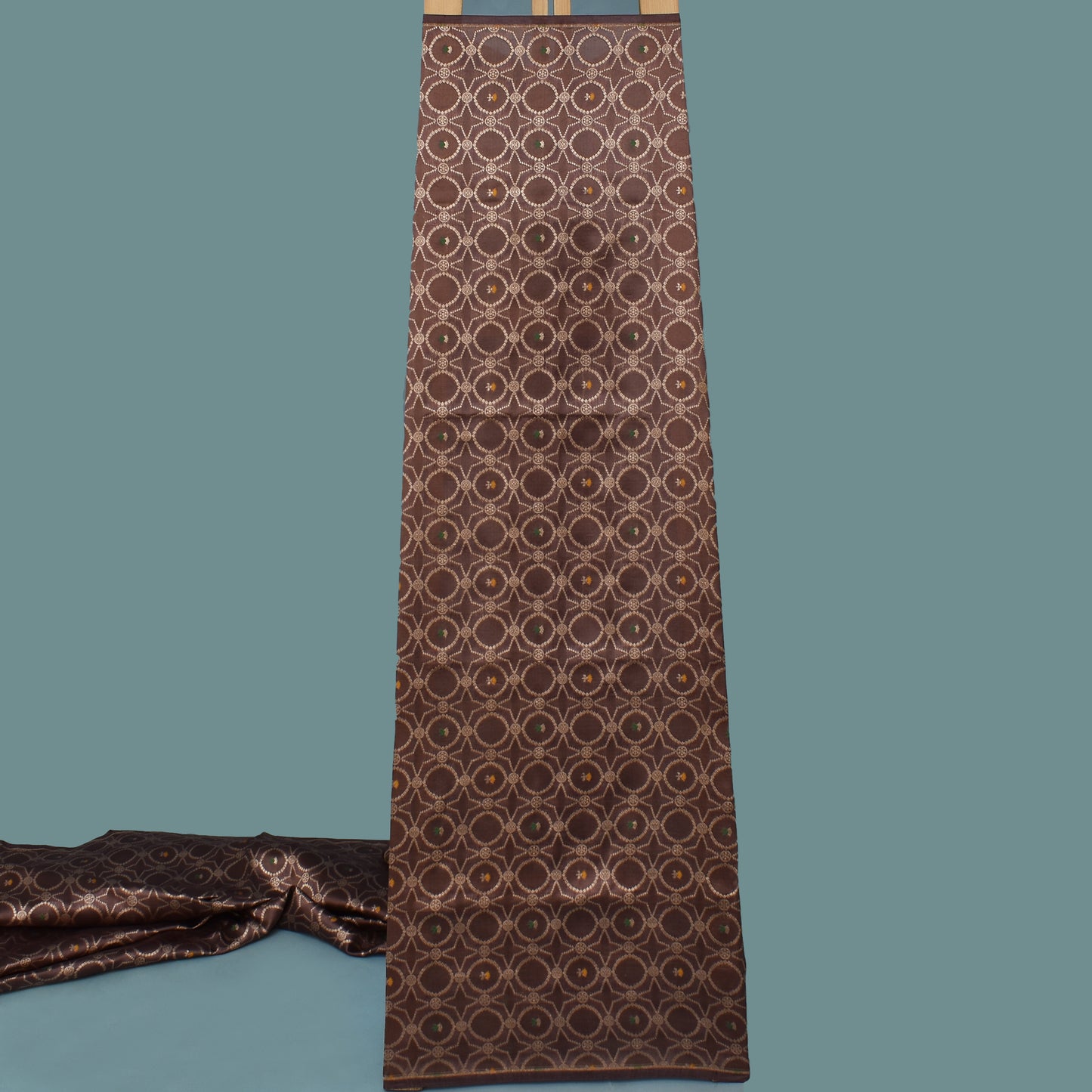 Brown Color Brocade Fabric