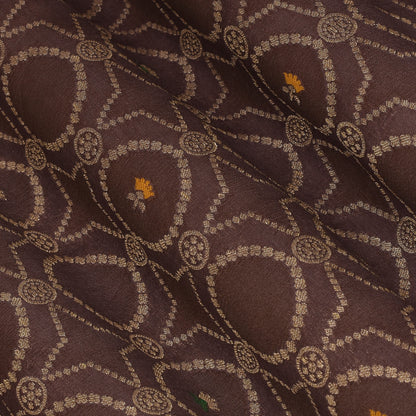 Brown Color Brocade Fabric