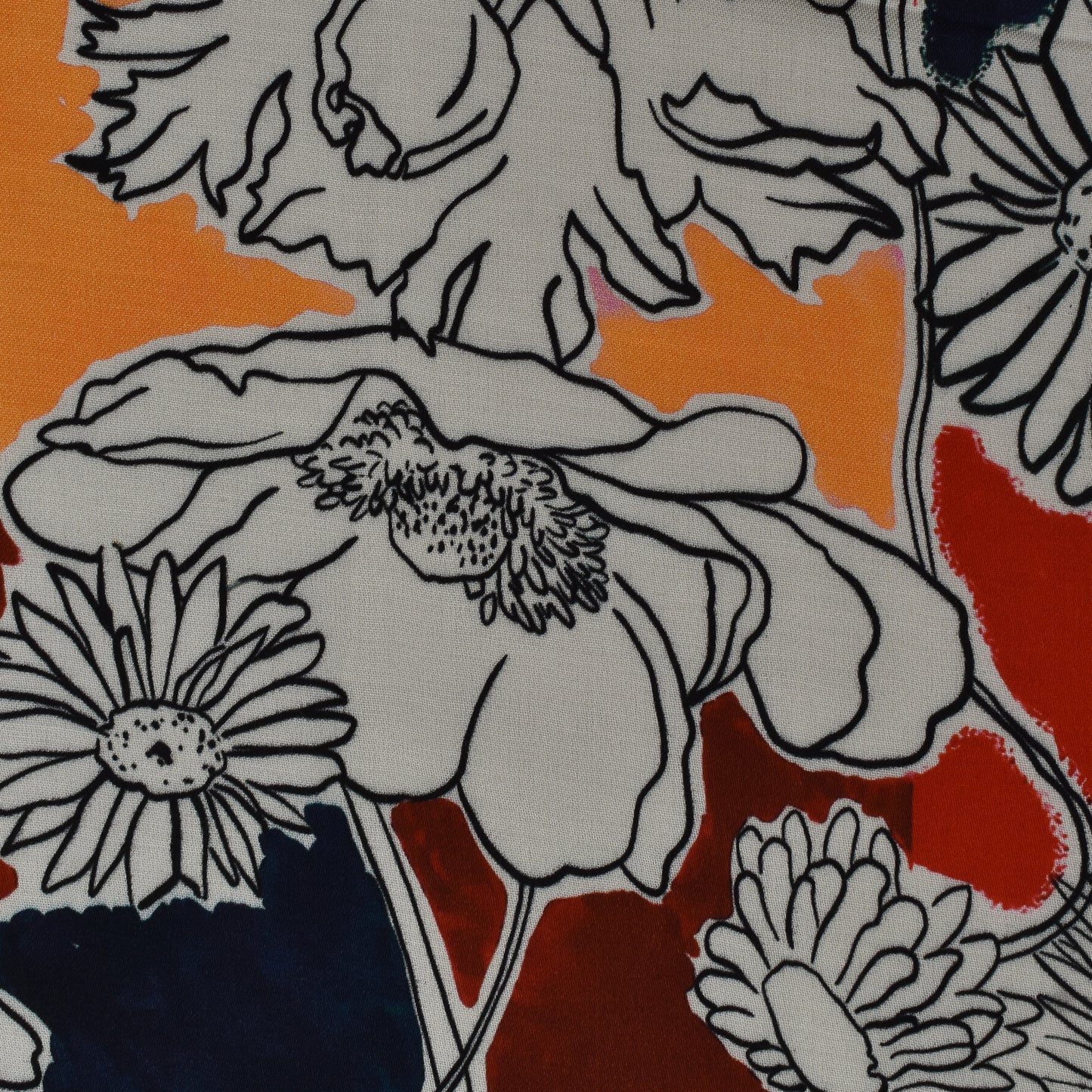 Multi Color Modal Satin Print Fabric