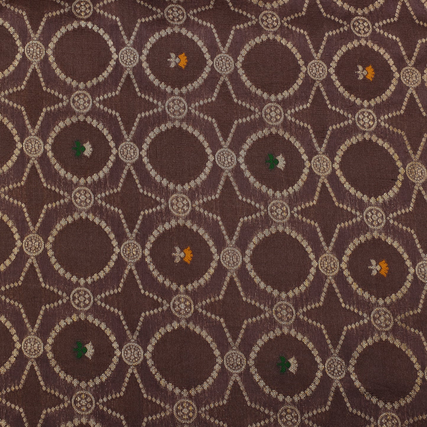 Brown Color Brocade Fabric