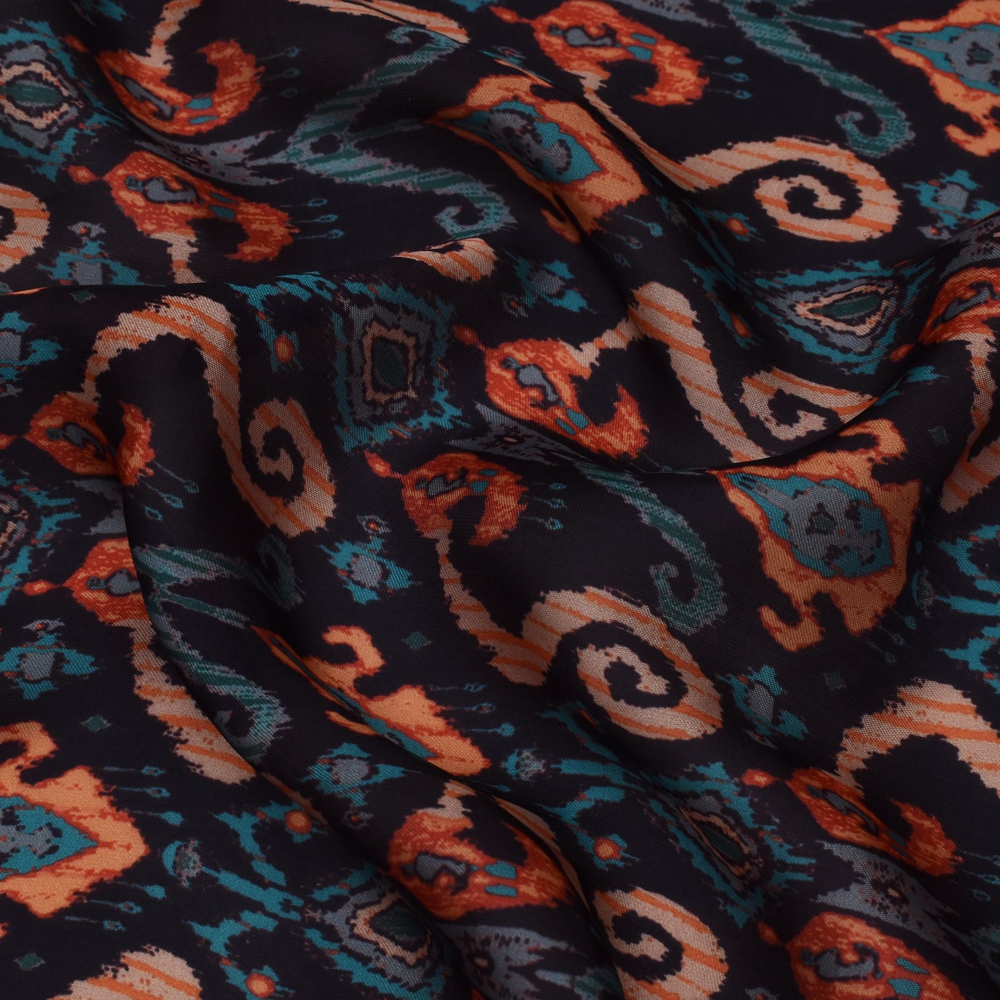 Multi Color Armani Satin Print Fabric