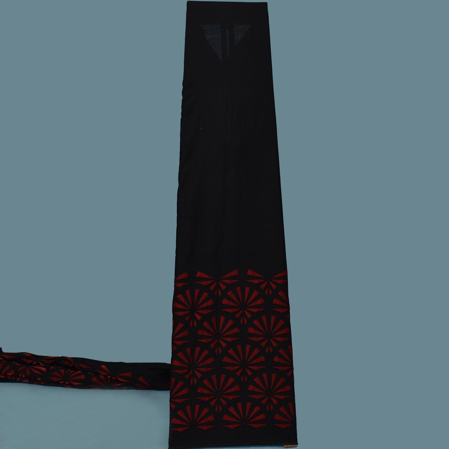 Black Color Organic Cotton Embroidery Fabric