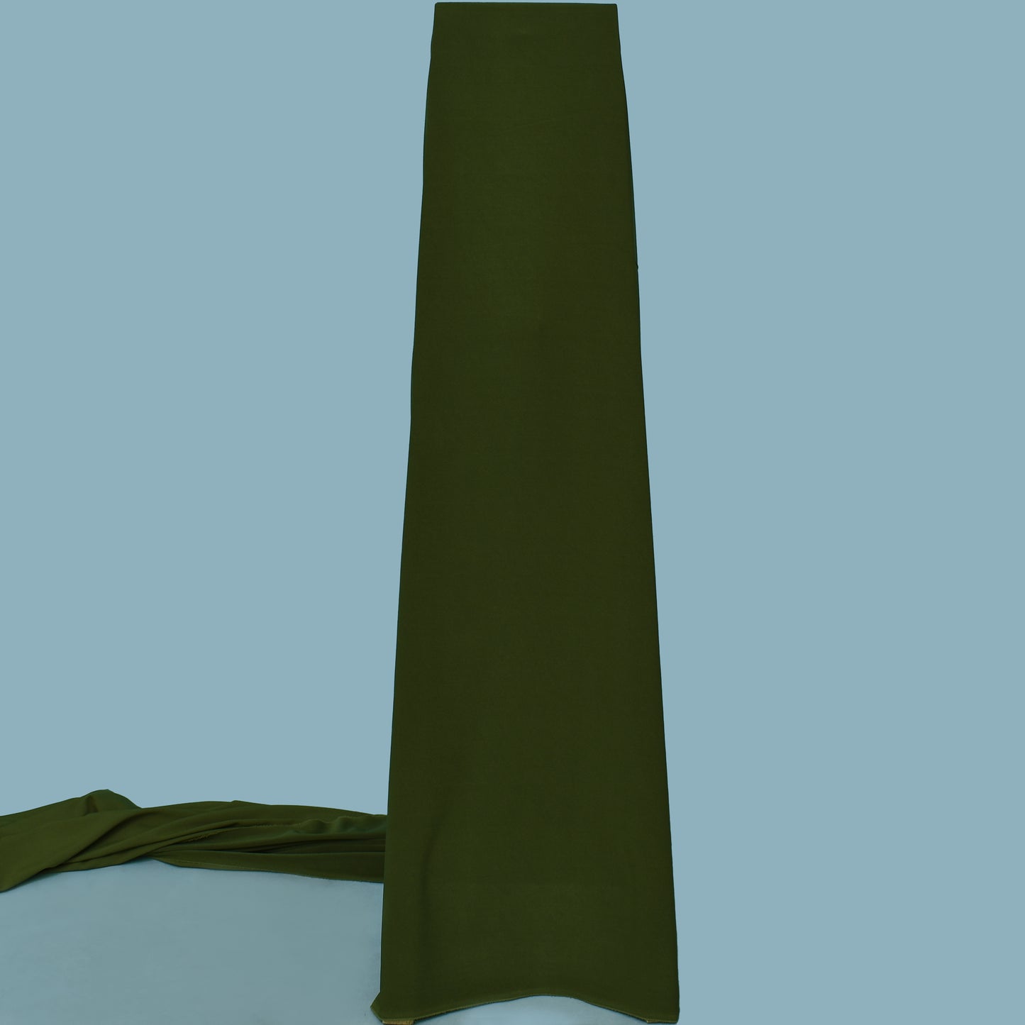 Army Green Solid Color Banana Crepe Fabric