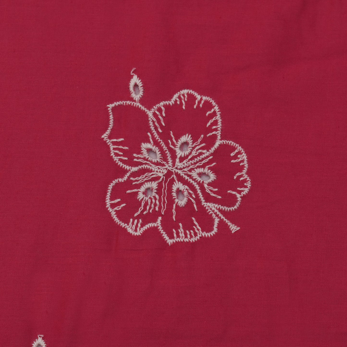 Rani Color Cotton Chikan Embroidery Fabric