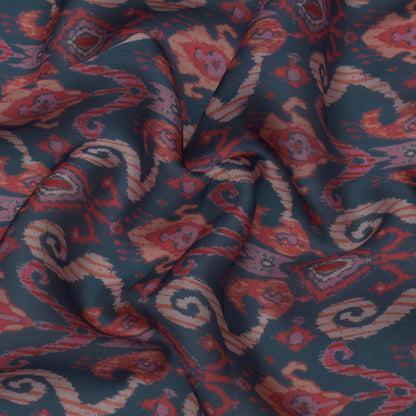 Multi Color Armani Satin Print Fabric