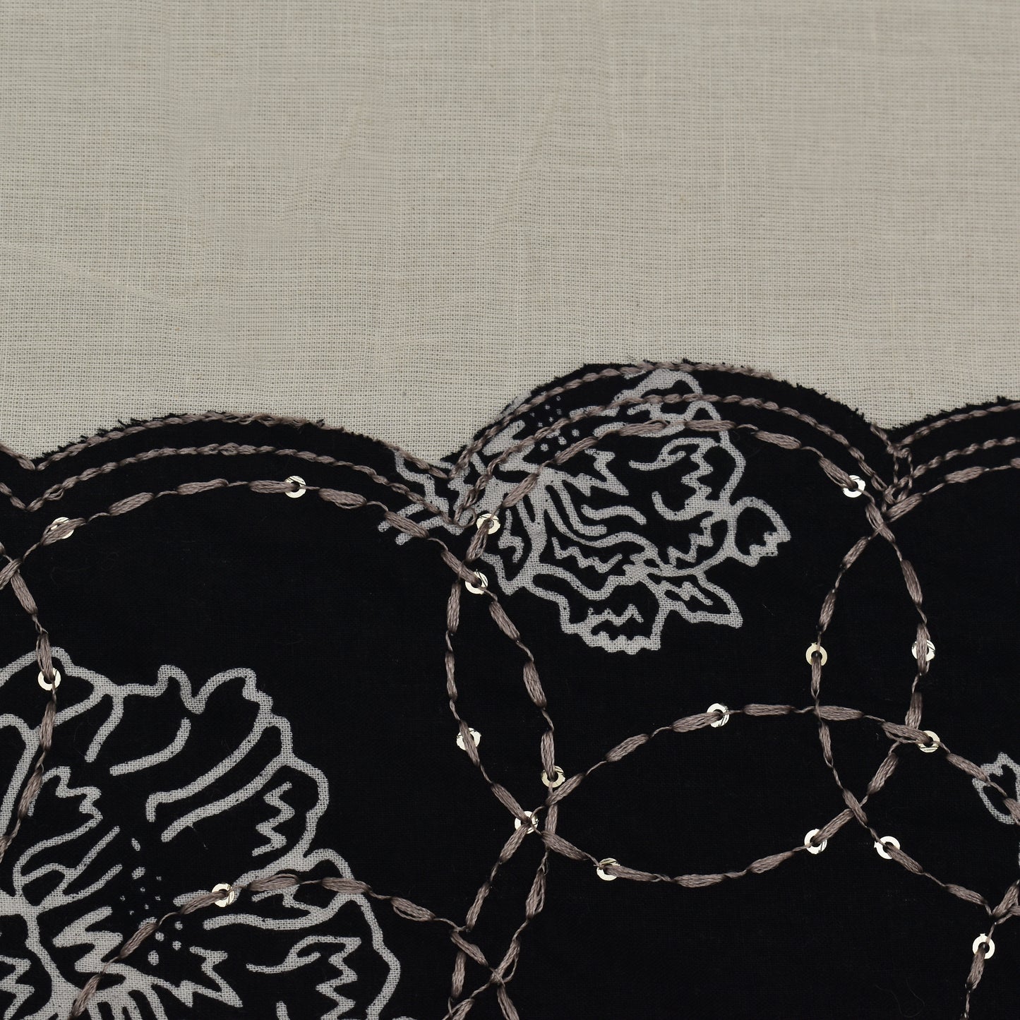 Off White Color Kora Cotton Plazo Fabric