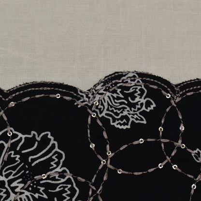 Off White Color Kora Cotton Plazo Fabric