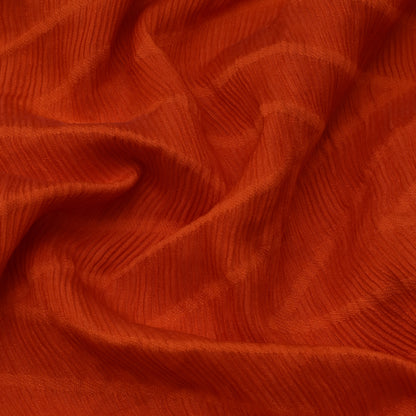 Orange Color Crush Satin  Georgette  Fabric