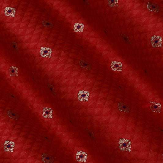 Red Color Brocade Fabric