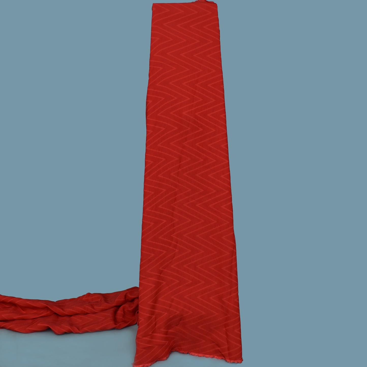 Red Color Crush Satin  Georgette  Fabric