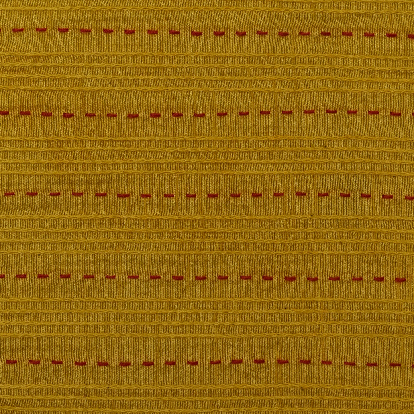 Mustard Color Nokia Silk Kantha Work Fabric