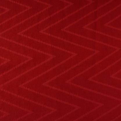 Red Color Crush Satin  Georgette  Fabric