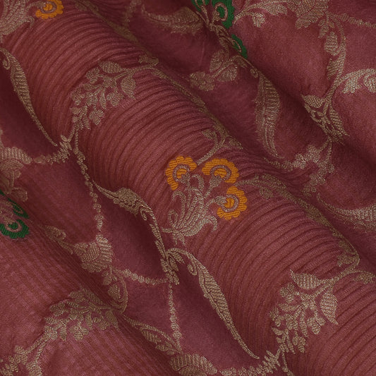 Onion Color Brocade Fabric