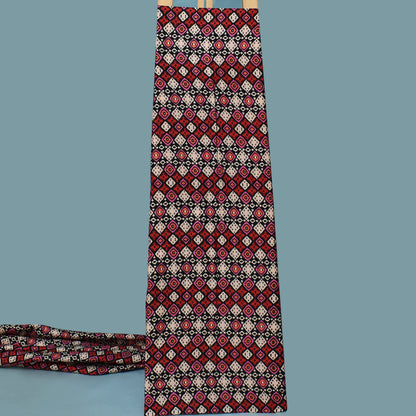 Multicolor Slub Chanderi Print Fabric