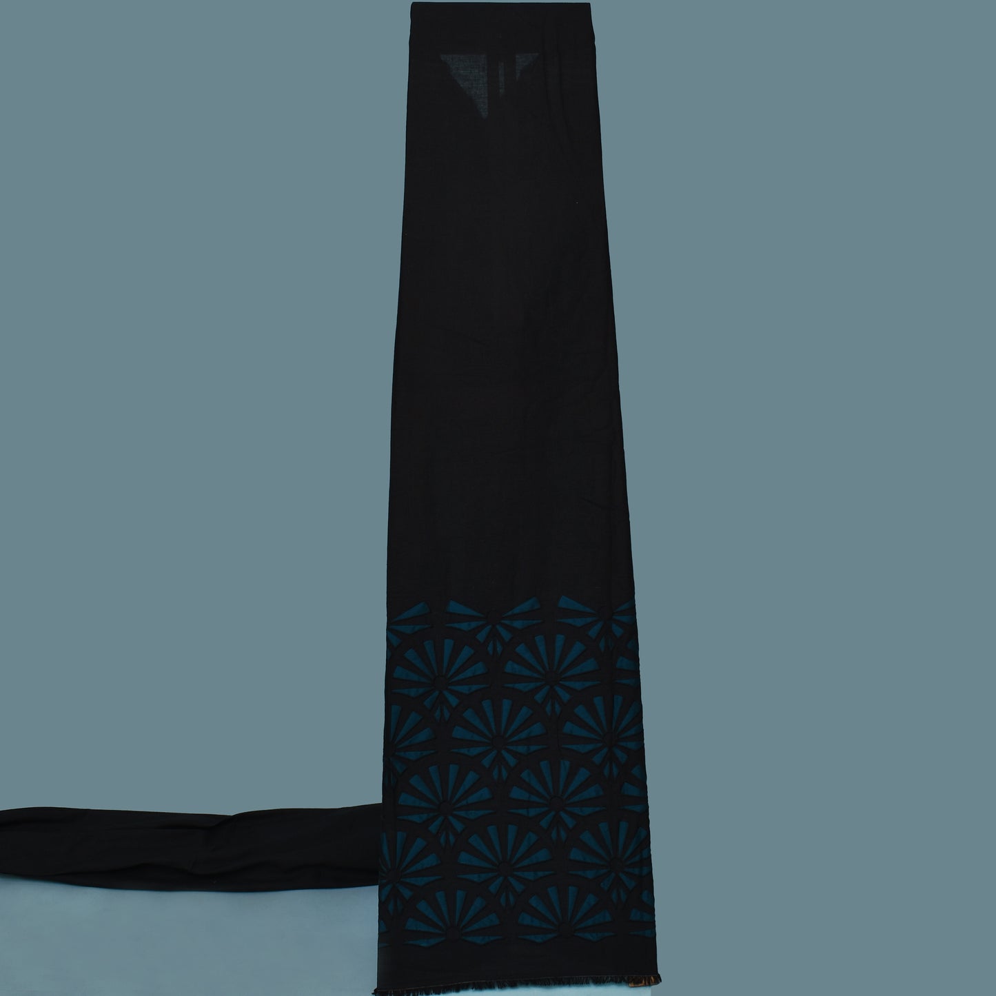 Black Color Organic Cotton Embroidery Fabric