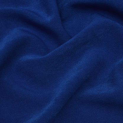 Royal Blue Solid Color Banana Crepe Fabric