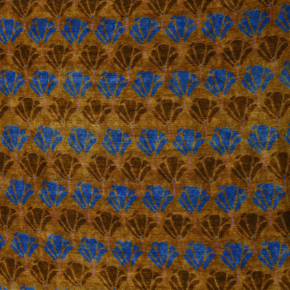 Multi Color Tussar Silk Print Fabric