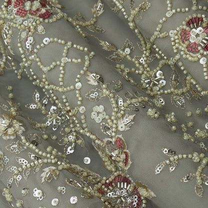 Georgette Sequins Embroidery Fabric