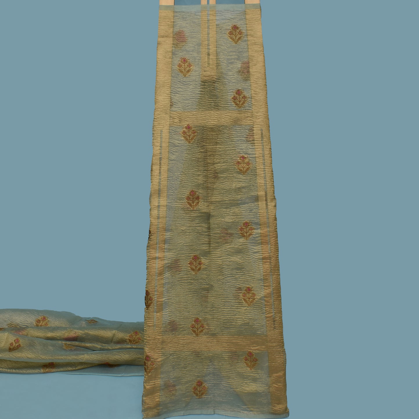 Mint Green  Color Crush Tissue Boota Fabric