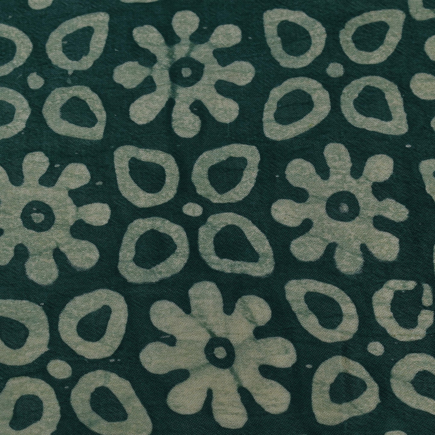 Bottle Green Color Gajji Silk Print Fabric