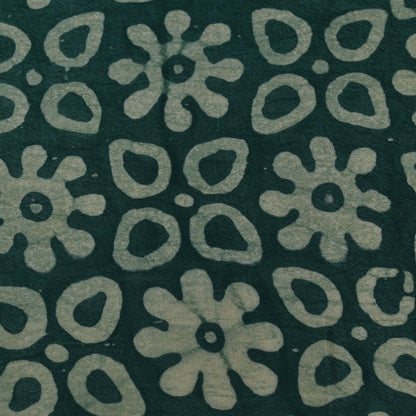 Bottle Green Color Gajji Silk Print Fabric