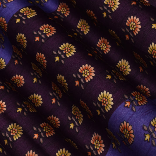 Multi Color Modal Satin Print Fabric