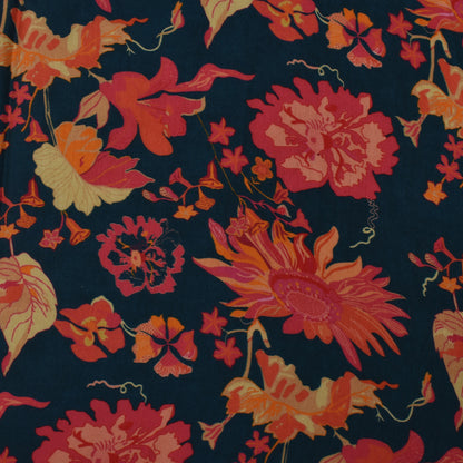 Multi Color Bember Satin Print Fabric