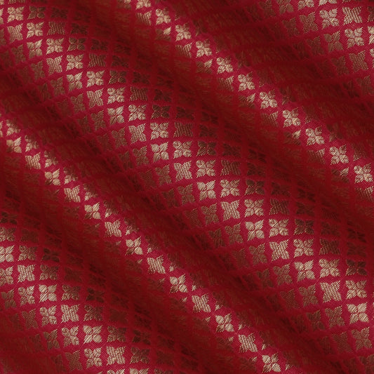 Rani Color Katan Meena  Brocade Fabric