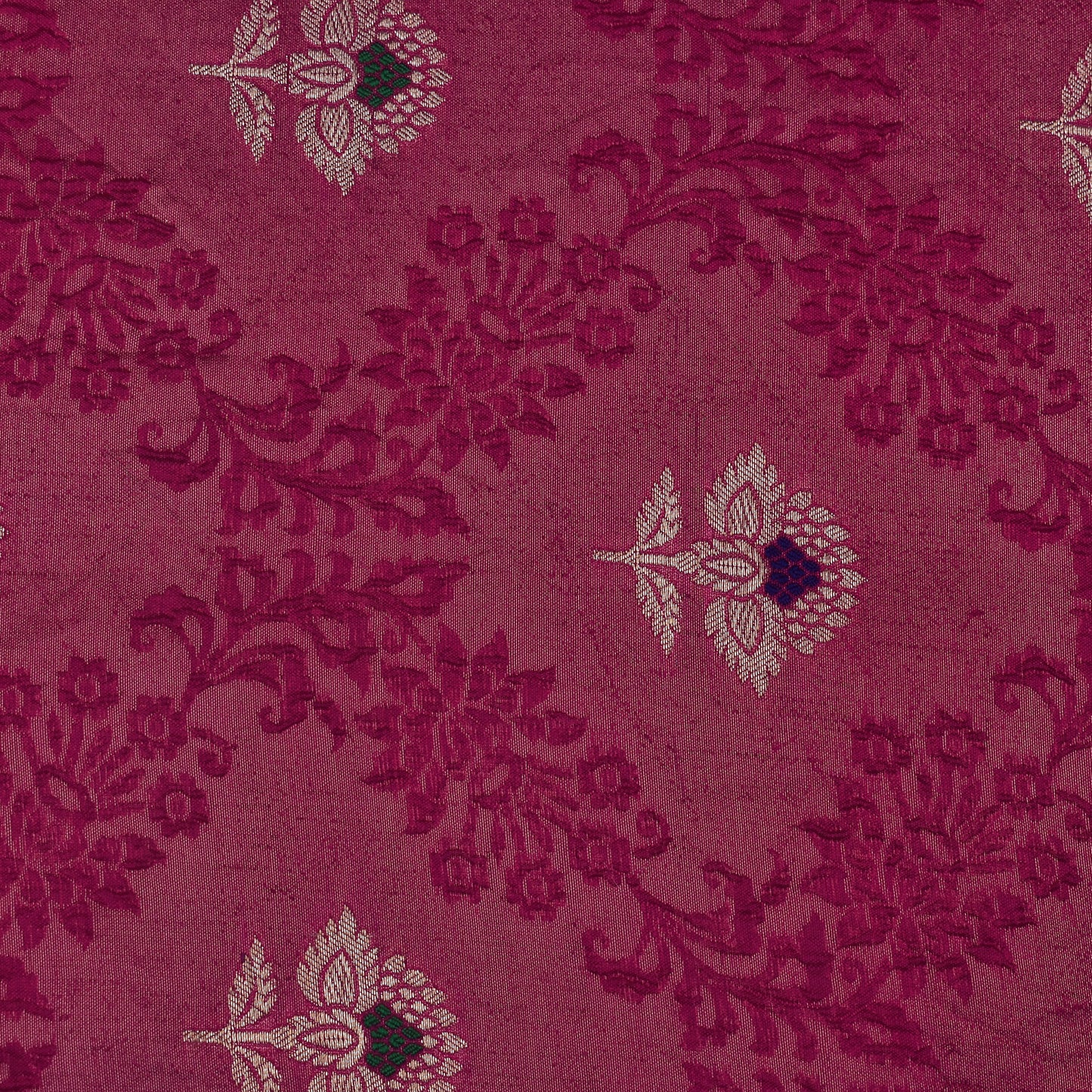 Rani Color Katan Meena Brocade Fabric