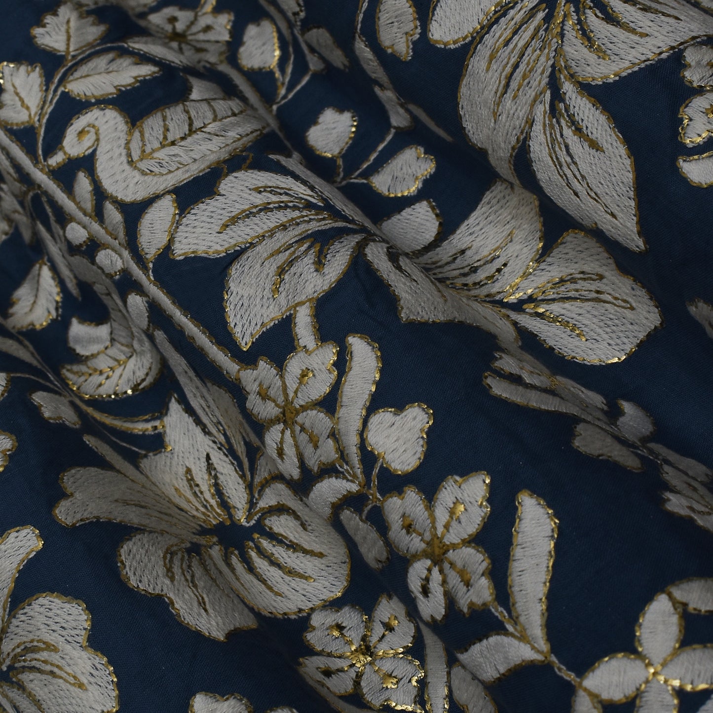 Colored Color Cotton Border Embroidery Fabric