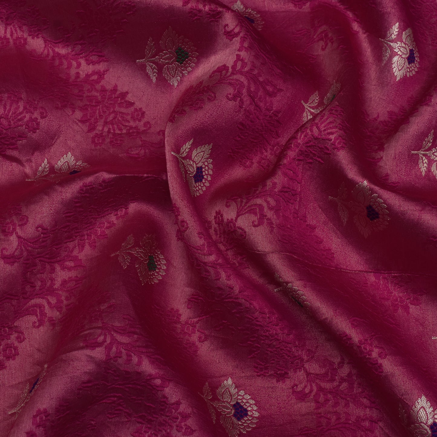 Rani Color Katan Meena Brocade Fabric