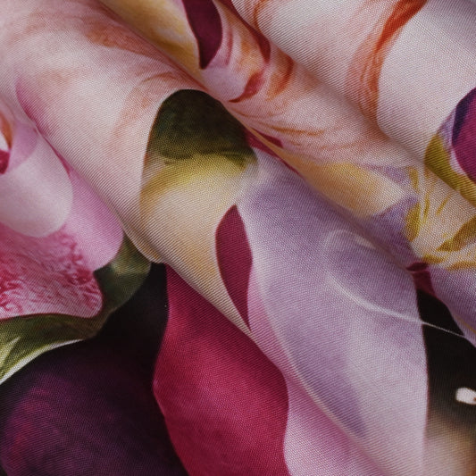 Colored Rayon Print Fabric