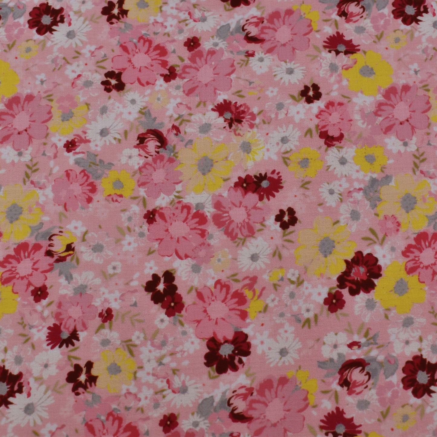 Pink Color Cotton Print Fabric