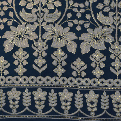 Colored Color Cotton Border Embroidery Fabric