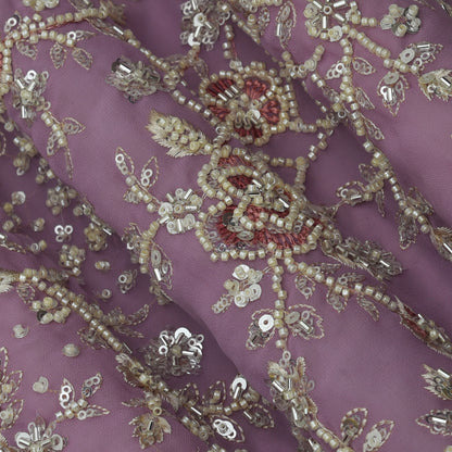 Georgette Sequins Embroidery Fabric