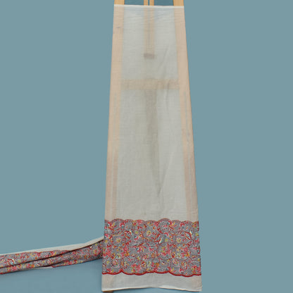 Off White Color Kora Cotton Plazo Fabric