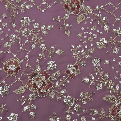 Georgette Sequins Embroidery Fabric