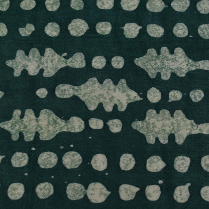 Bottle Green Color Gajji Silk Batik Print Fabric