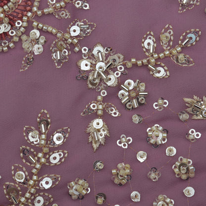 Georgette Sequins Embroidery Fabric