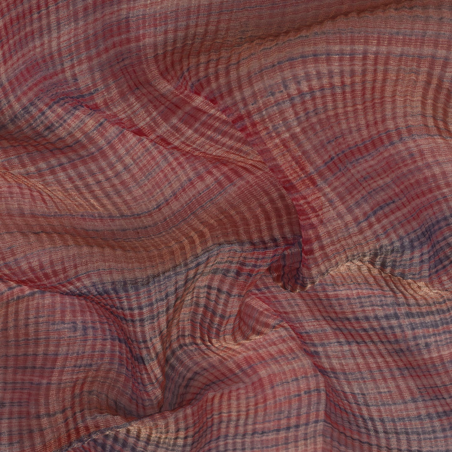 Multi Color Crush Tissue Print Fabric