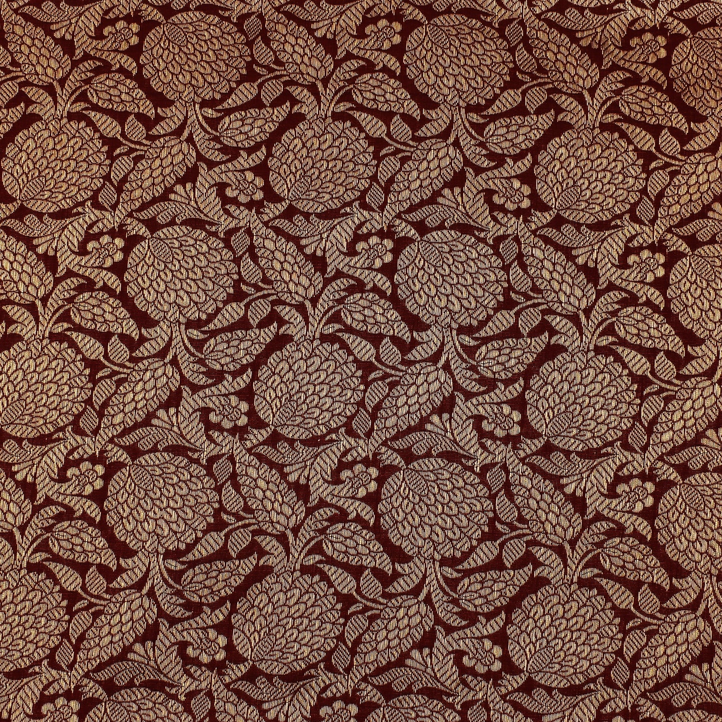 Maroon Color Katan Meena Brocade Fabric