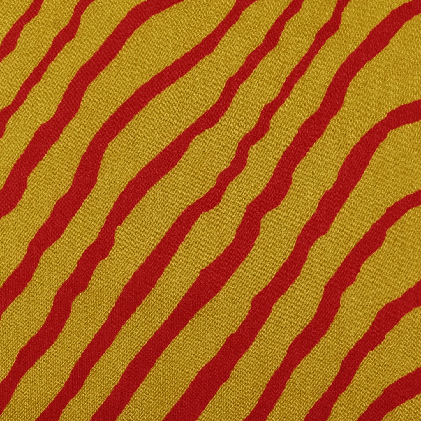 Yellow Color Slub Tussar  Print Fabric