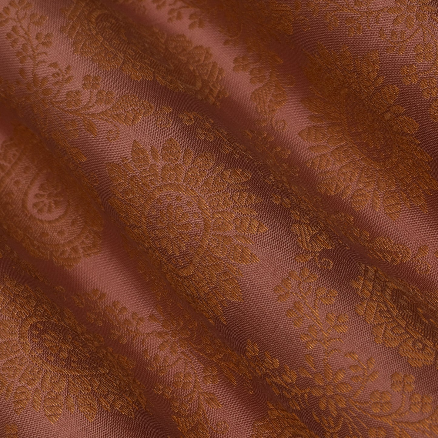 Peach Color Brocade Fabric