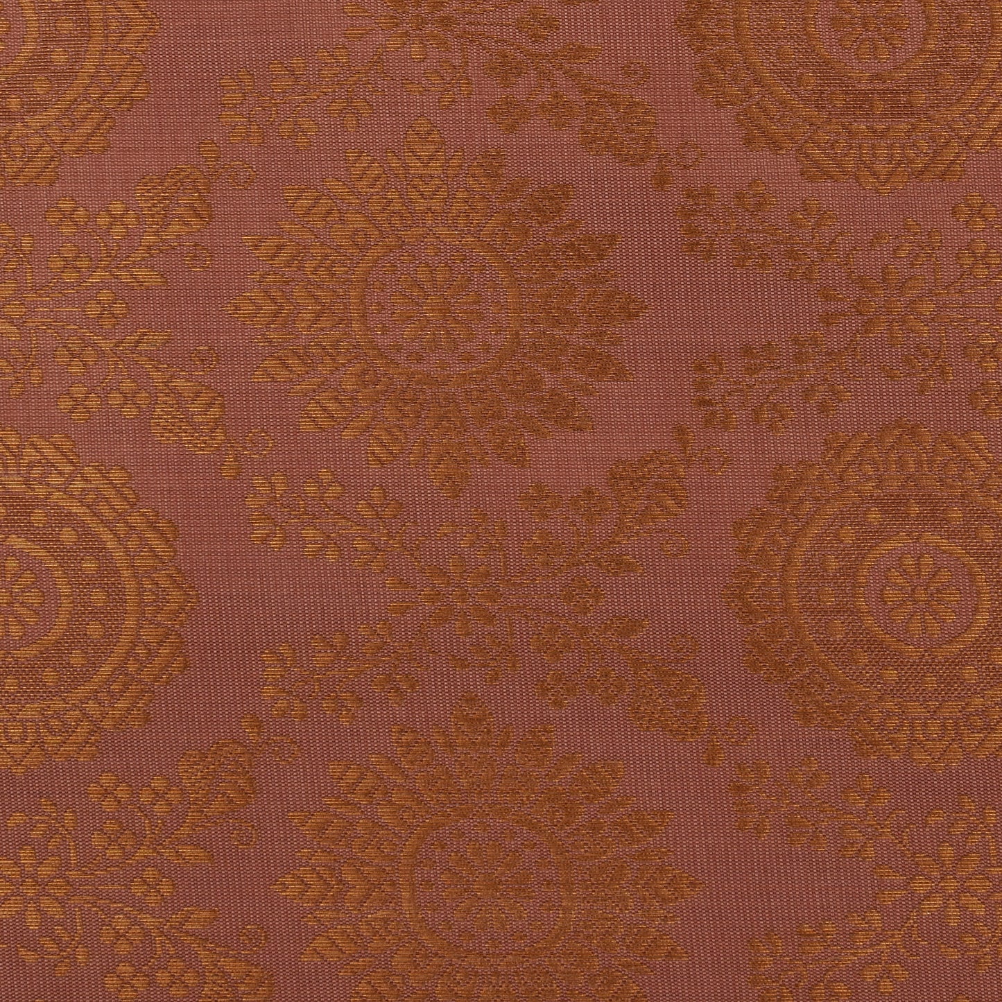 Peach Color Brocade Fabric