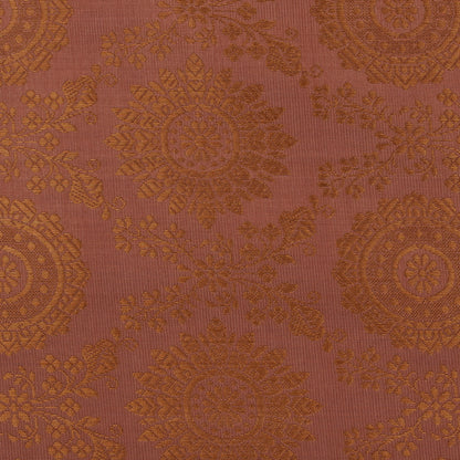 Peach Color Brocade Fabric