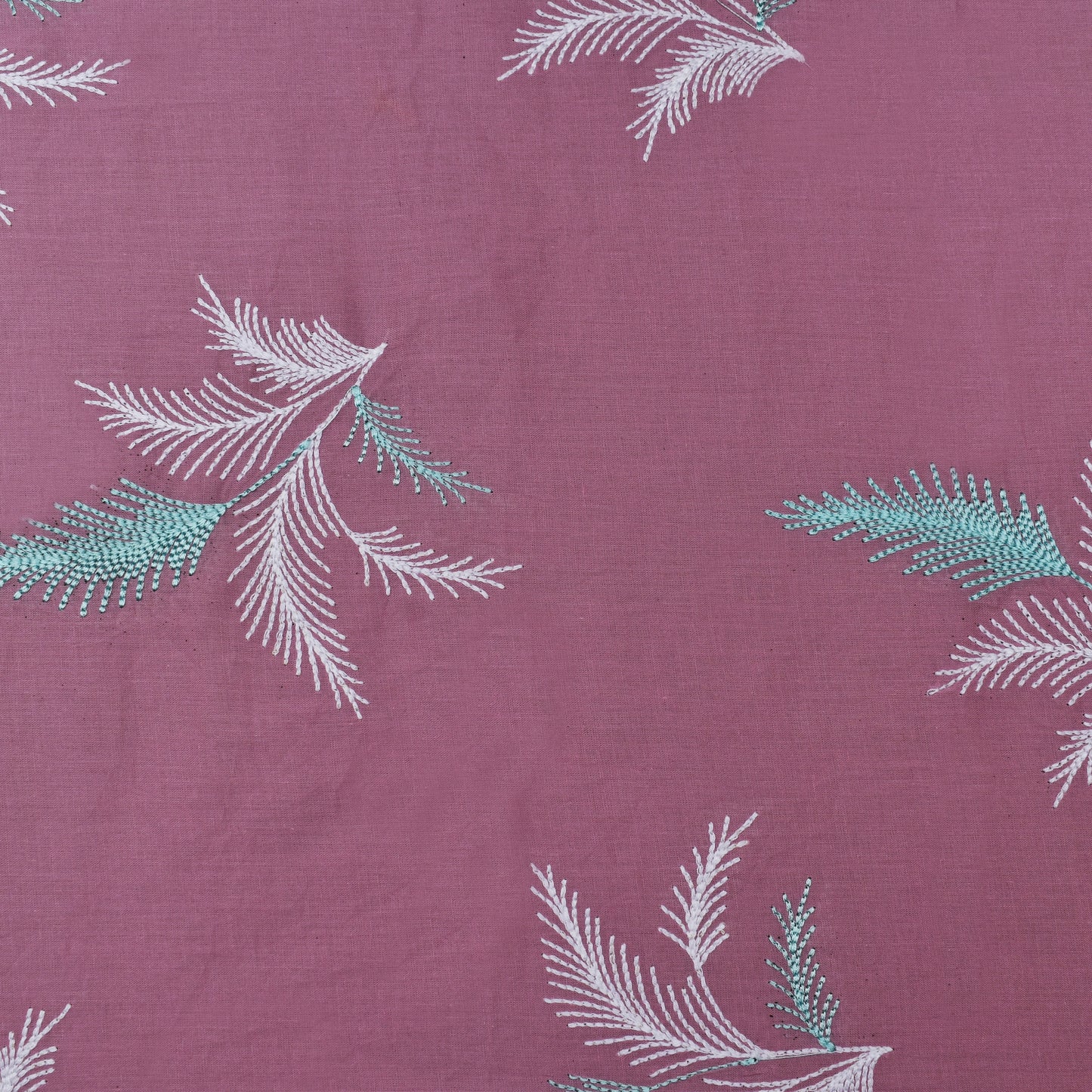 Onion Color Cotton Embroidery Fabric