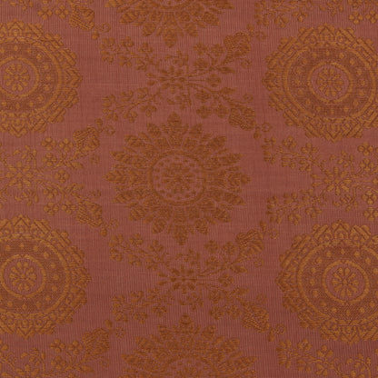 Peach Color Brocade Fabric