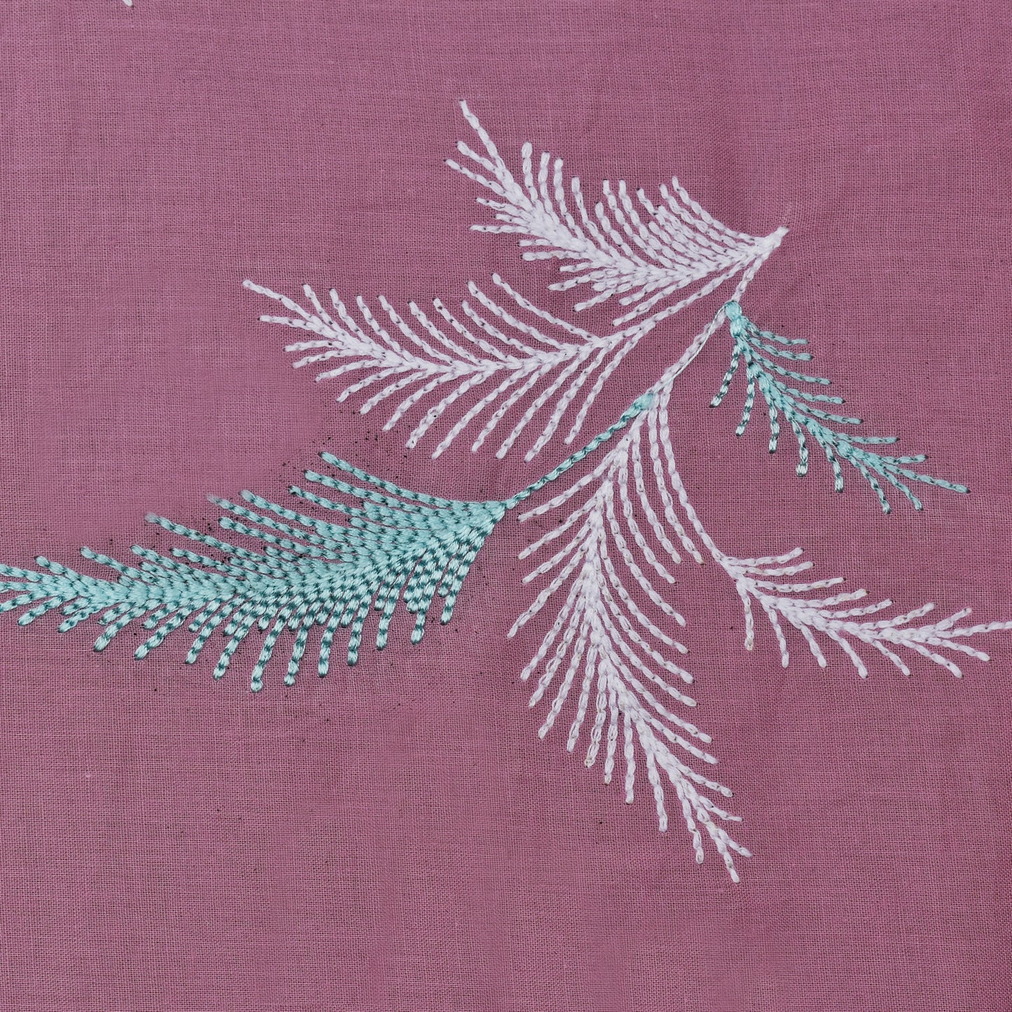 Onion Color Cotton Embroidery Fabric